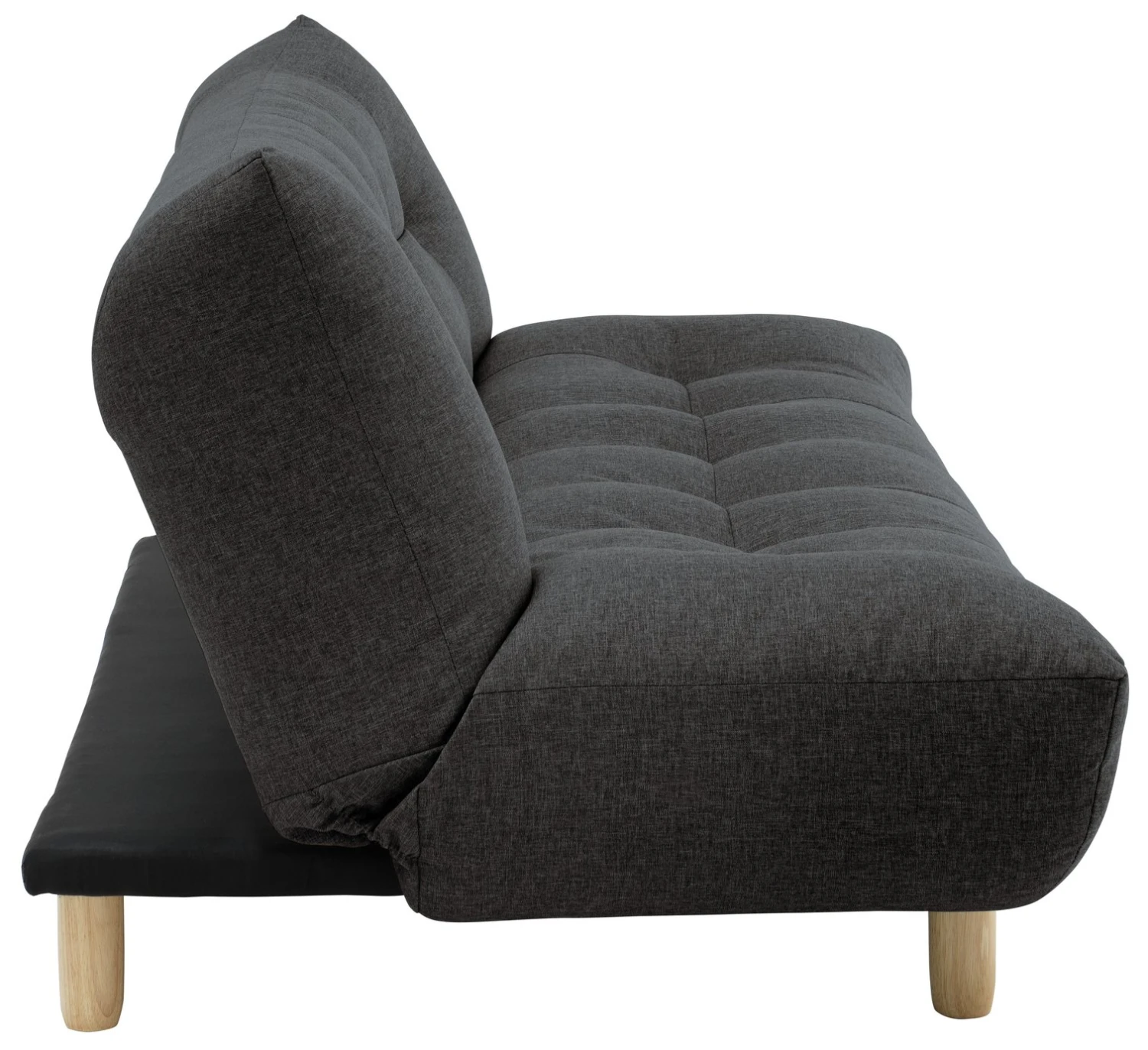 Habitat Kota 3 Seater Fabric Clic Clac Sofa Bed - Charcoal 6 Habitat Kota 3 Seater Fabric Clic Clac Sofa Bed - Charcoal - Image 5