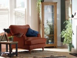 Habitat Livingston Leather Armchair - Tan -Habitat 5654248 R Z001C