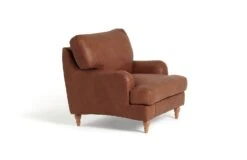 Habitat Livingston Leather Armchair - Tan -Habitat 5654248 R Z005A