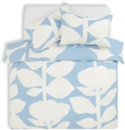 Habitat 180TC Abstract Floral Blue Bedding Set - Single -Habitat 5792760 R Z002A
