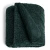Habitat Faux Shearling Throw - Green - 125X150cm 1 Habitat Faux Shearling Throw - Green - 125X150cm -Habitat 5796261 R Z001A