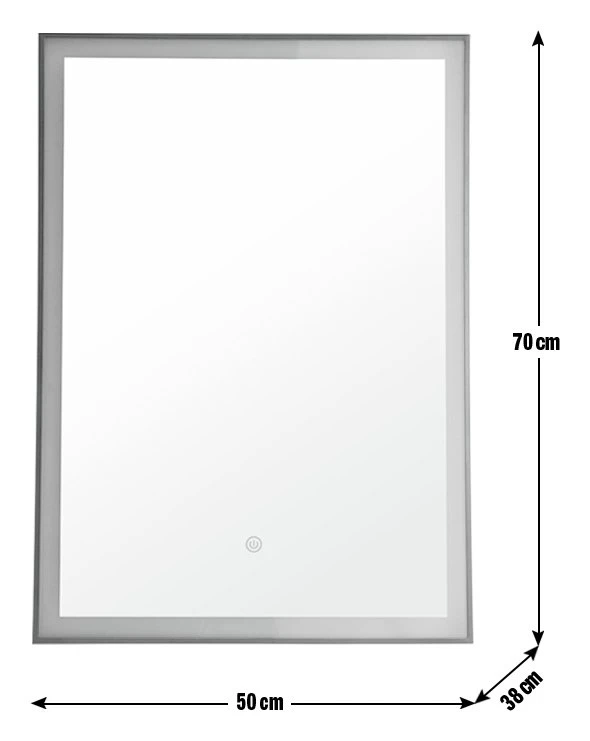 Habitat Rectangle Backlight LED Mirror - Black 5 Habitat Rectangle Backlight LED Mirror - Black - Image 3