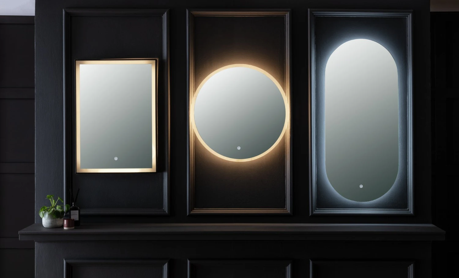 Habitat Rectangle Backlight LED Mirror - Black 9 Habitat Rectangle Backlight LED Mirror - Black - Image 7