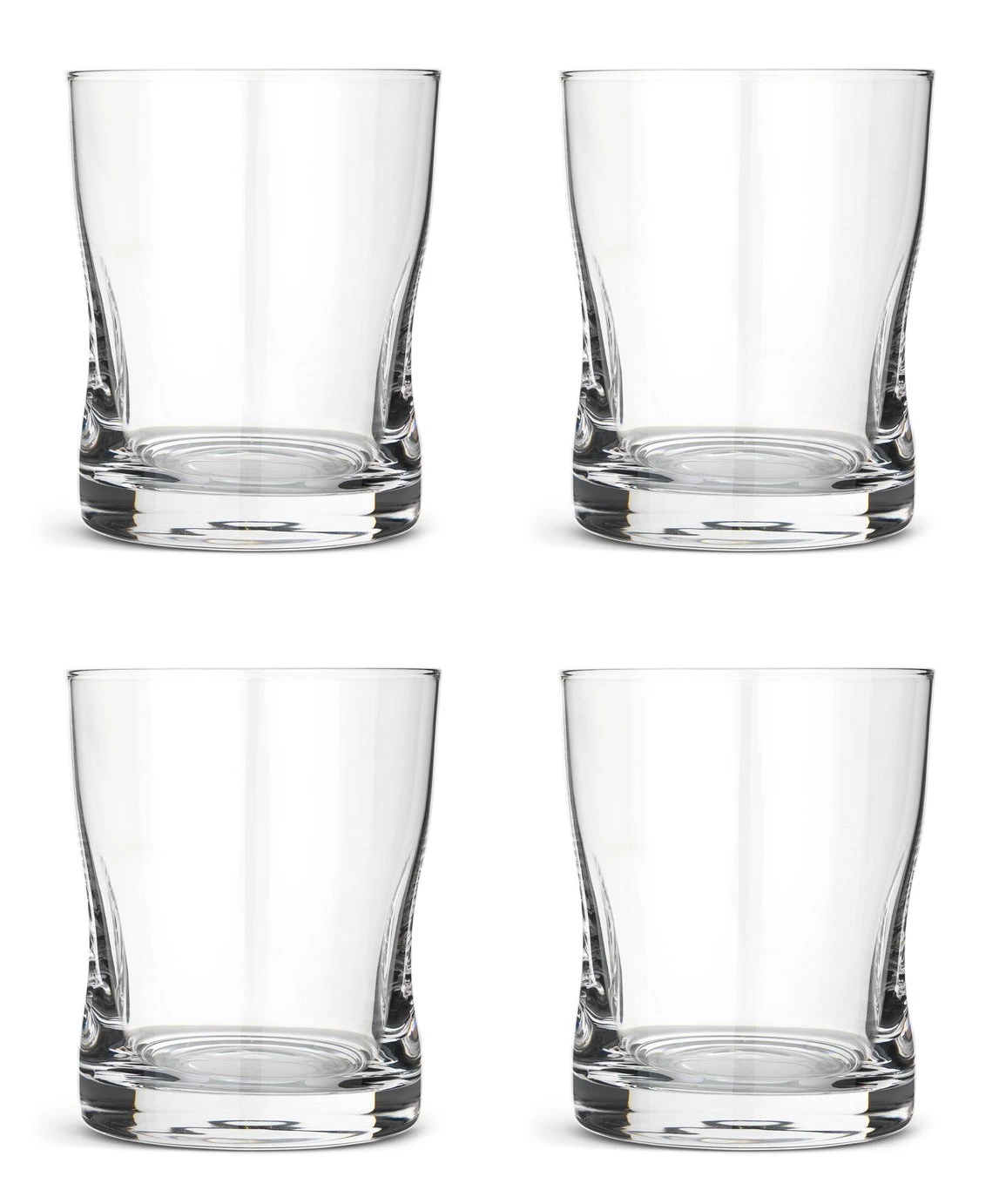Habitat Clear Pinched Set Of 4 Tumbler Glasses 3 Habitat Clear Pinched Set Of 4 Tumbler Glasses