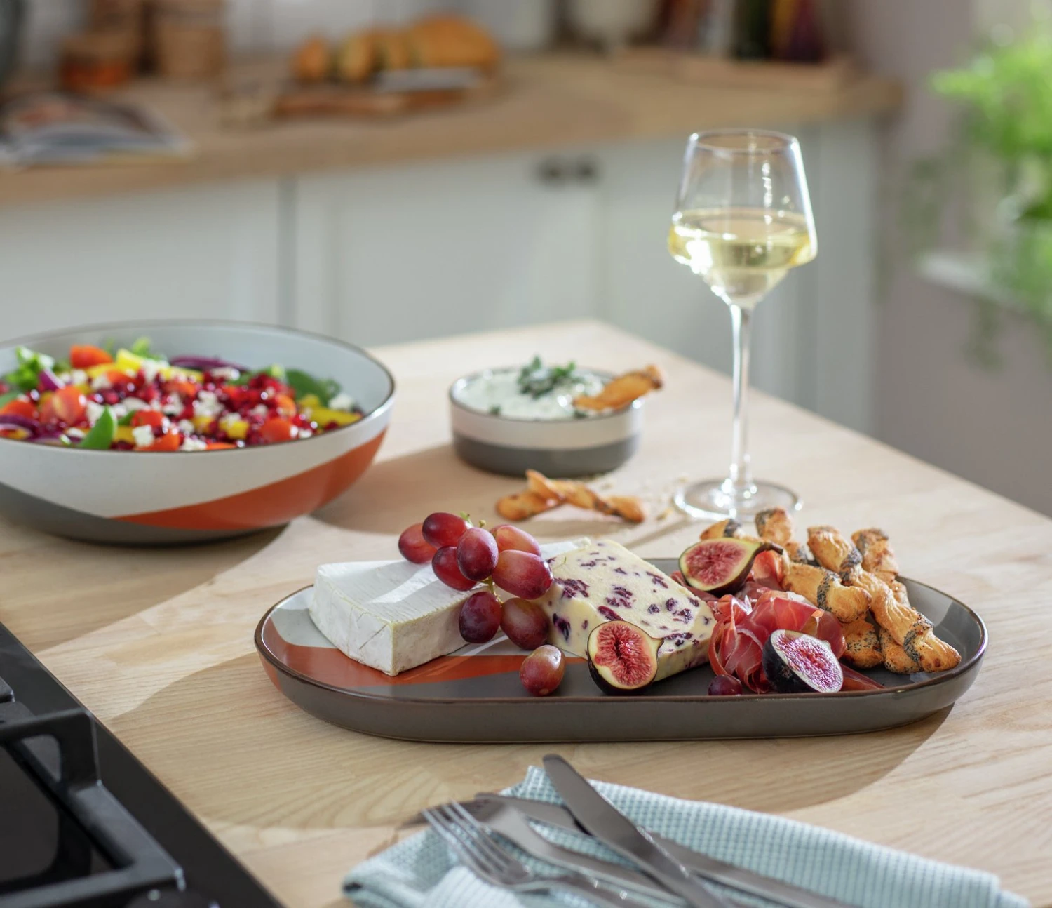 Habitat Dipped Speckle Stoneware Serving Platter 4 Habitat Dipped Speckle Stoneware Serving Platter - Image 2