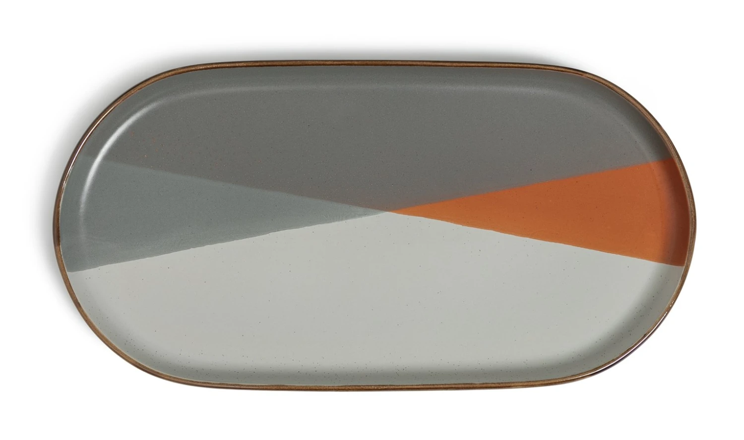 Habitat Dipped Speckle Stoneware Serving Platter 5 Habitat Dipped Speckle Stoneware Serving Platter - Image 3