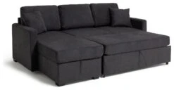 Habitat Reagan Left Corner Chaise Sofa Bed - Charcoal -Habitat 6980038 R Z003A
