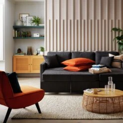 Habitat Reagan Right Corner Chaise Sofa Bed - Charcoal -Habitat 7005307 R Z002C