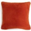 Habitat Plain Faux Fur Cushion - Burnt Orange - 43X43cm 1 Habitat Plain Faux Fur Cushion - Burnt Orange - 43X43cm -Habitat 7048663 R Z001A