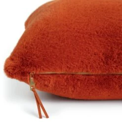 Habitat Plain Faux Fur Cushion - Burnt Orange - 43X43cm 11 Habitat Plain Faux Fur Cushion - Burnt Orange - 43X43cm -Habitat 7048663 R Z003A