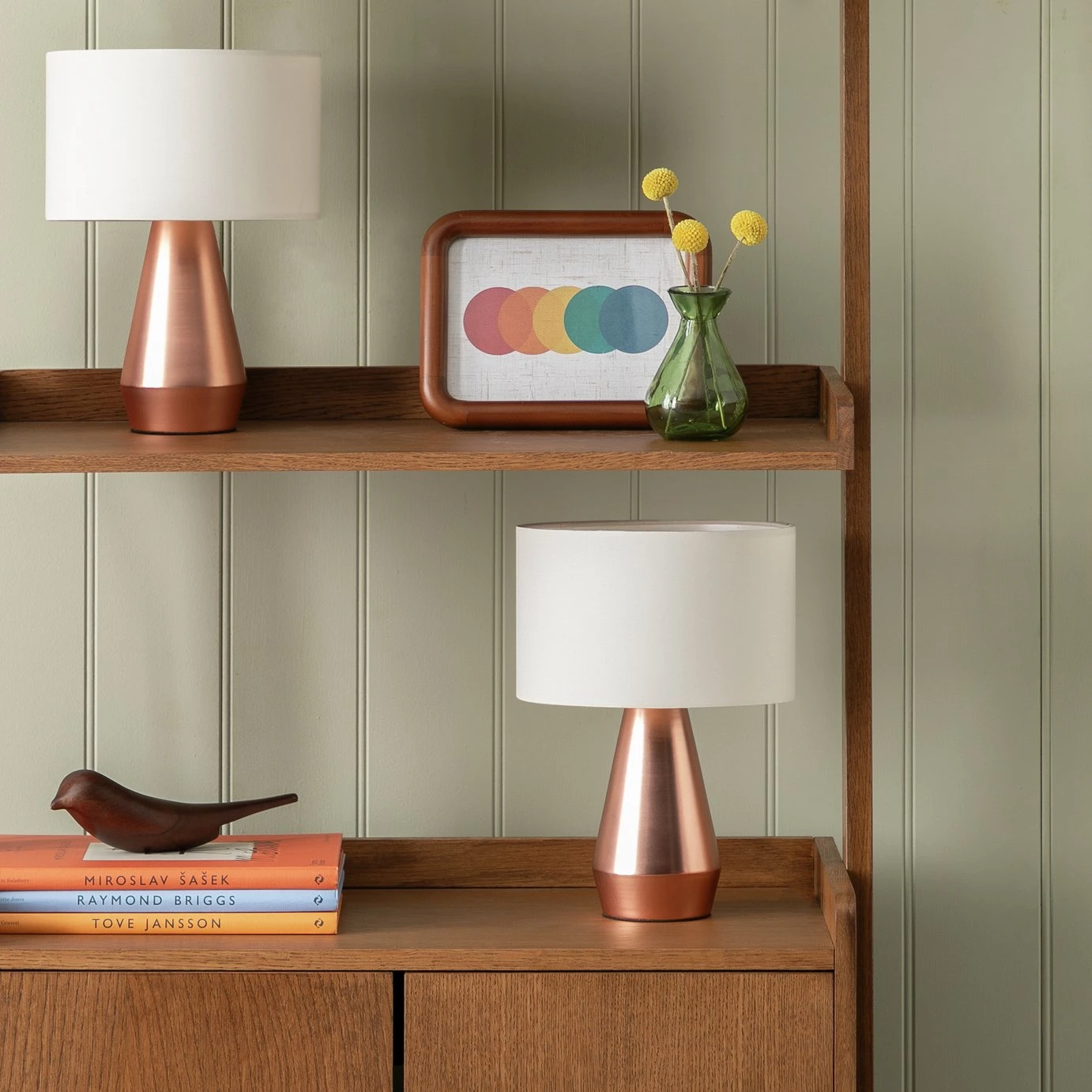 Habitat Maya Pair Of Touch Table Lamps - Copper & Cream 3 Habitat Maya Pair Of Touch Table Lamps - Copper & Cream