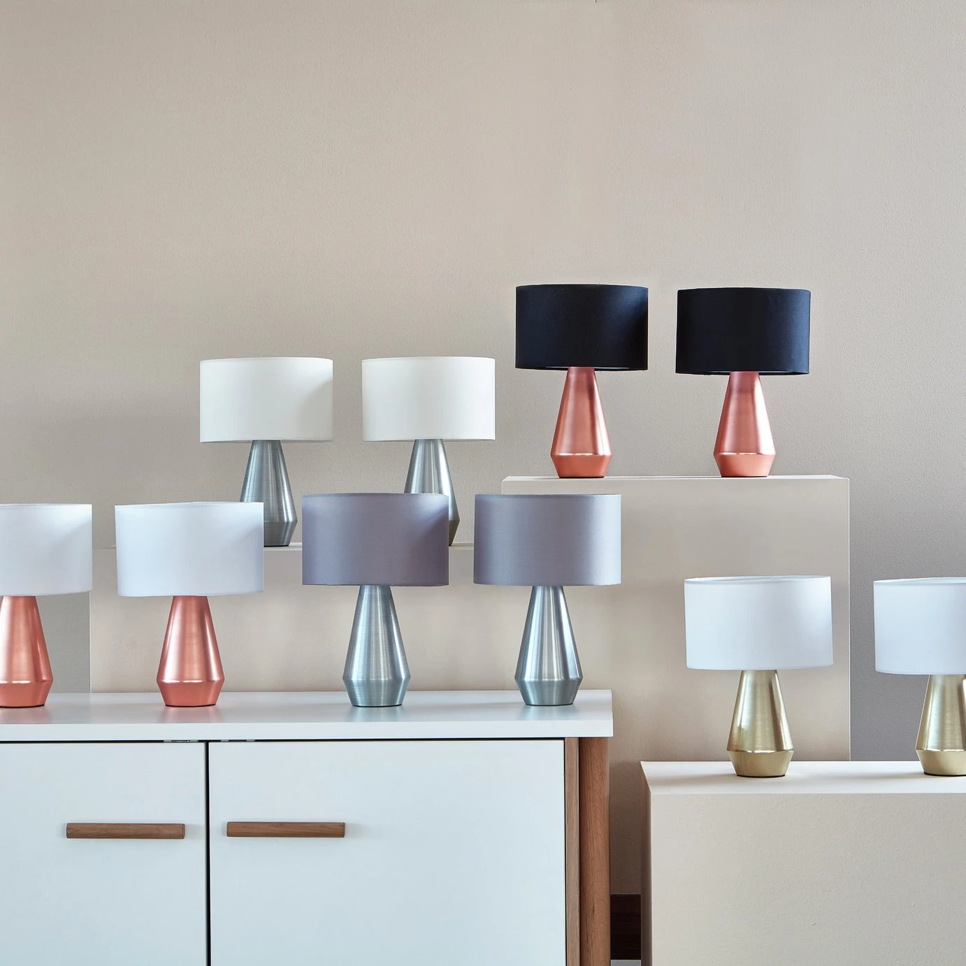 Habitat Maya Pair Of Touch Table Lamps - Copper & Cream 8 Habitat Maya Pair Of Touch Table Lamps - Copper & Cream - Image 6