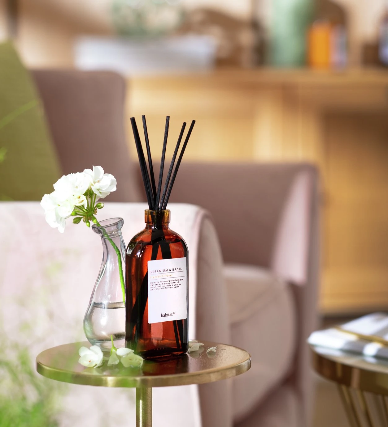 Habitat 150ml Scented Diffuser - Geranium & Basil 4 Habitat 150ml Scented Diffuser - Geranium & Basil - Image 2