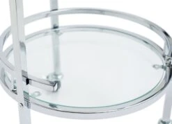 Habitat Chrome And Glass Drinks Trolley -Habitat 7312966 R Z004A