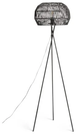 Habitat Global Rope Tripod Floor Lamp - Black -Habitat 7485068 R Z001C