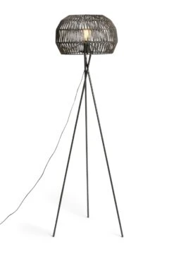 Habitat Global Rope Tripod Floor Lamp - Black -Habitat 7485068 R Z002A