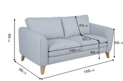 Habitat Cooper Fabric 3 Seater Sofa - Charcoal 11 Habitat Cooper Fabric 3 Seater Sofa - Charcoal -Habitat 7837104 R E020