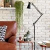 Habitat Swing Arm Floor Lamp - Matt Black -Habitat 7929184 R Z001A