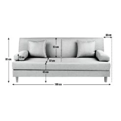 Habitat Chase Fabric Clic Clac Sofa Bed - Light Grey -Habitat 7929809 R Z020A
