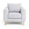 Habitat Cooper Fabric Armchair - Light Grey -Habitat 7956377 R Z001A