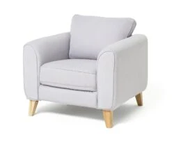 Habitat Cooper Fabric Armchair - Light Grey -Habitat 7956377 R Z002A