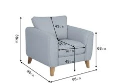 Habitat Cooper Fabric Armchair - Light Grey -Habitat 7956377 R Z020A