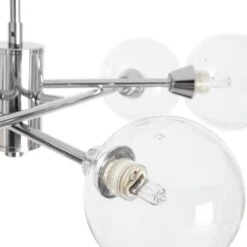 Habitat Glam 6 Light Glass Ceiling Light – Chrome -Habitat 7996973 R Z002A