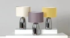 Habitat Largo Touch Table Lamp - Grey & Chrome -Habitat 8031741 R Z005C