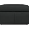 Habitat Gabe Leather Storage Footstool - Black -Habitat 8062284 R Z001A
