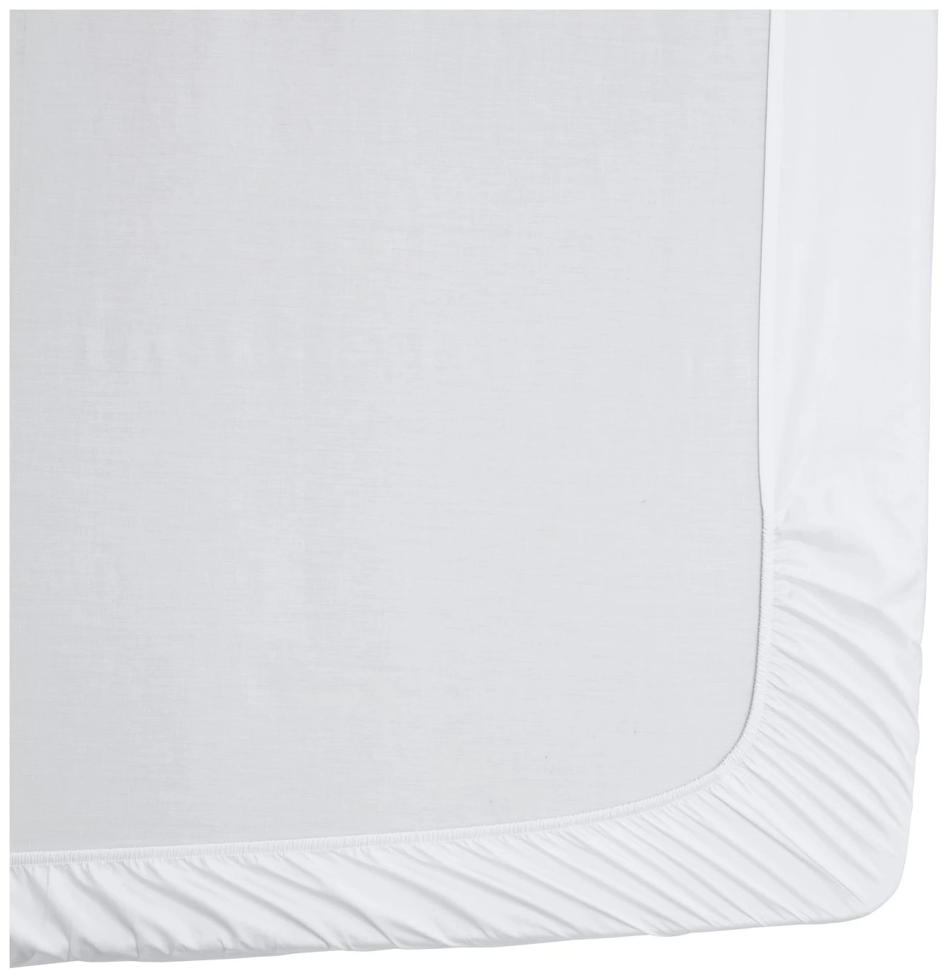 Habitat Egyptian Cotton 400TC White Fitted Sheet - Single 5 Habitat Egyptian Cotton 400TC White Fitted Sheet - Single - Image 3