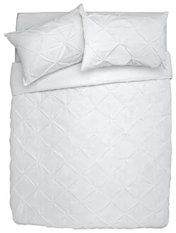 Habitat Hadley Pintuck White Bedding Set - Double -Habitat 8108612 R Z002A