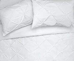 Habitat Hadley Pintuck White Bedding Set - Double -Habitat 8108612 R Z005A
