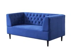 Habitat Blake Velvet 2 Seater Sofa - Navy Blue -Habitat 8133467 R Z002A