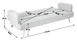 Habitat Andy 3 Seater Fabric Clic Clac Sofa Bed - Grey -Habitat 8171168 R Z002A