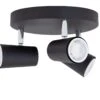 Habitat 3 Light Spotlight Plate - Matt Black -Habitat 8185680 R Z001A
