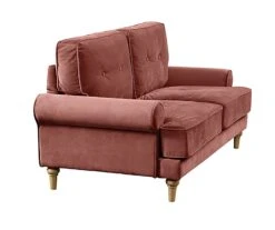 Habitat Vienna Velvet 2 Seater Sofa - Rose -Habitat 8340298 R Z004A
