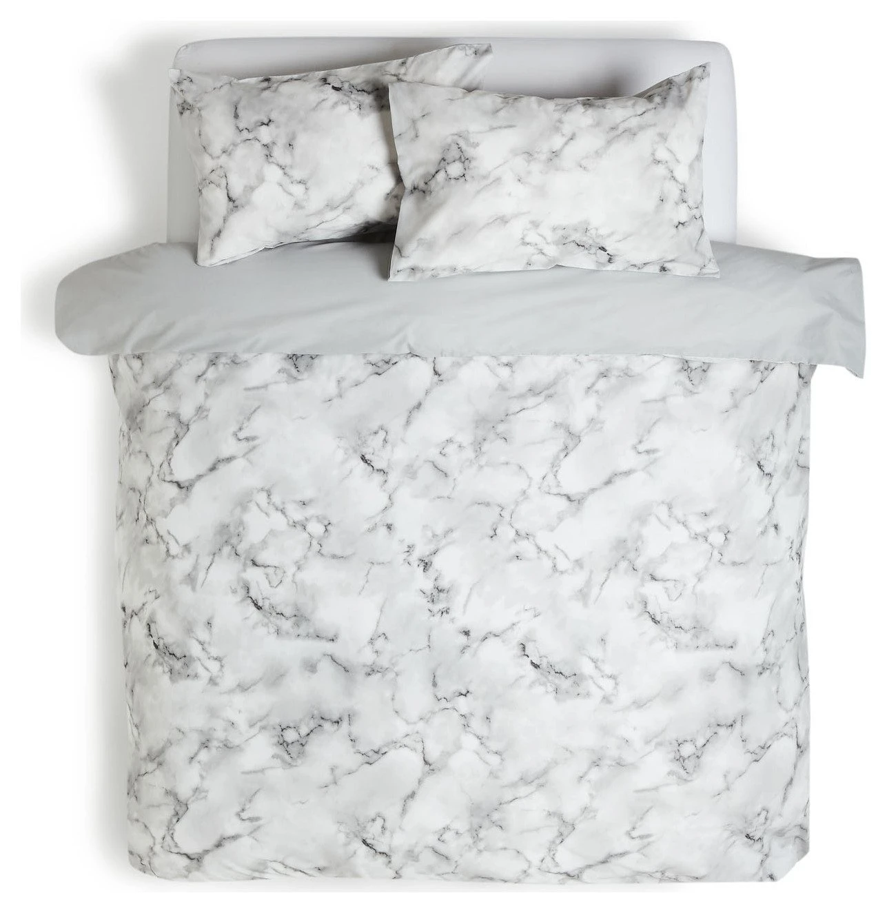 Habitat Marble White & Black Bedding Set - Single 5 Habitat Marble White & Black Bedding Set - Single - Image 3