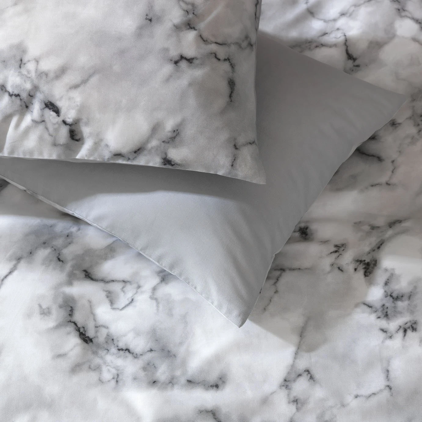 Habitat Marble White & Black Bedding Set - Single 6 Habitat Marble White & Black Bedding Set - Single - Image 4