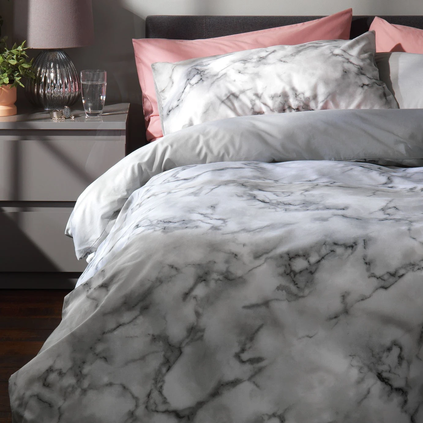 Habitat Marble White & Black Bedding Set - Single 9 Habitat Marble White & Black Bedding Set - Single - Image 7