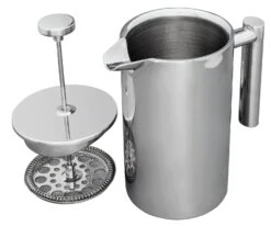 Habitat Double Walled 8 Cup Cafetiere - Silver -Habitat 8474298 R Z002A