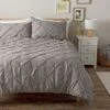 Habitat Hadley Pintuck Grey Bedding Set - Double 1 Habitat Hadley Pintuck Grey Bedding Set - Double -Habitat 8477611 R Z001A