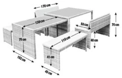 Habitat 2 Seater Space Saving Rattan Effect Patio Set - Grey -Habitat 8563350 R E001