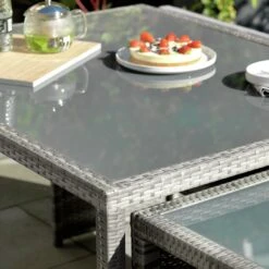 Habitat 2 Seater Space Saving Rattan Effect Patio Set - Grey -Habitat 8563350 R Z003C