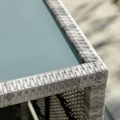 Habitat 2 Seater Space Saving Rattan Effect Patio Set - Grey -Habitat 8563350 R Z005C