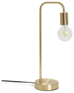 Habitat Rayner Steel LED Table Lamp - Brass -Habitat 8651248 R Z001C