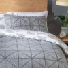 Habitat Stockholm Diamond Dash Grey Bedding Set - Single -Habitat 8671022 R Z001A