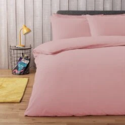 Habitat Cotton Rich Plain Blush Pink Bedding Set - Single 7 Habitat Cotton Rich Plain Blush Pink Bedding Set - Single -Habitat 8672784 R Z001C
