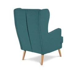 Habitat Callie Fabric Wingback Chair - Teal -Habitat 8724948 R Z003A