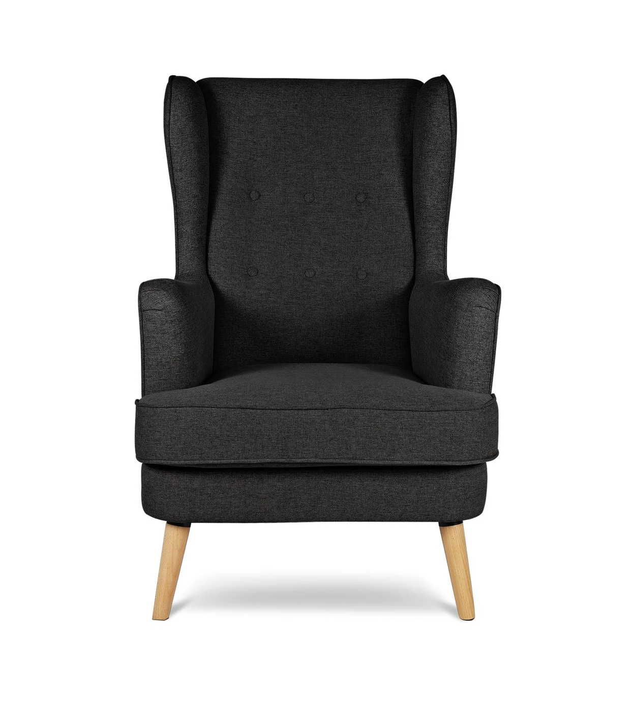 Habitat Callie Fabric Wingback Chair - Charcoal 3 Habitat Callie Fabric Wingback Chair - Charcoal