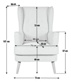 Habitat Callie Fabric Wingback Chair - Charcoal 21 Habitat Callie Fabric Wingback Chair - Charcoal -Habitat 8729651 R Z020A